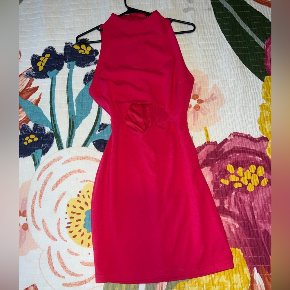 Pink mini dress